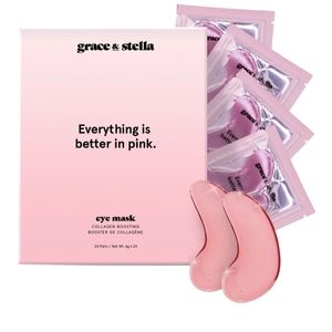 Sealed - Grace & Stella Collagen Boosting Pink Eye Masks, 24 pairs